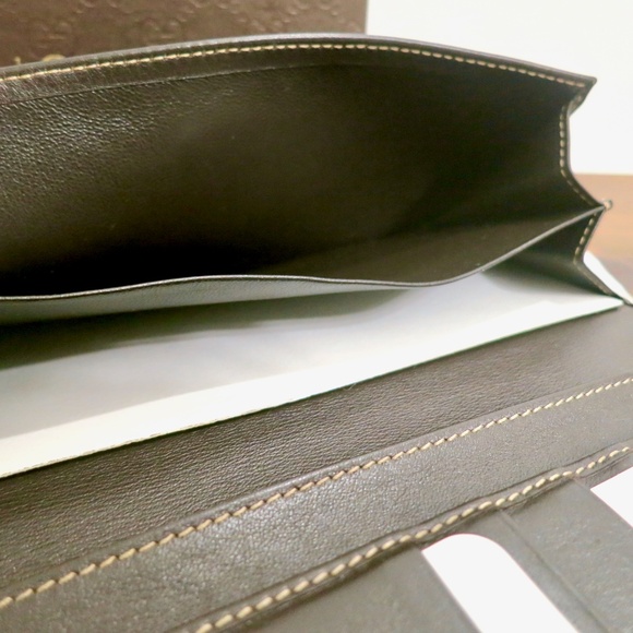 GUCCI Vintage Lovely Heart Continental Wallet GG Monogram Canvas Leather and Box - Picture 12 of 15